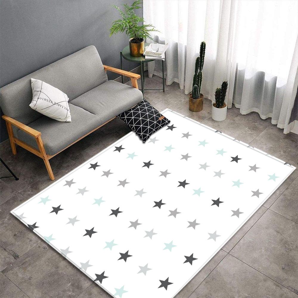 Cute Star Home Door Mat Water Absorbent Non-Slip Floor Mat Bathroom Non-Slip Mat Bedroom Carpet