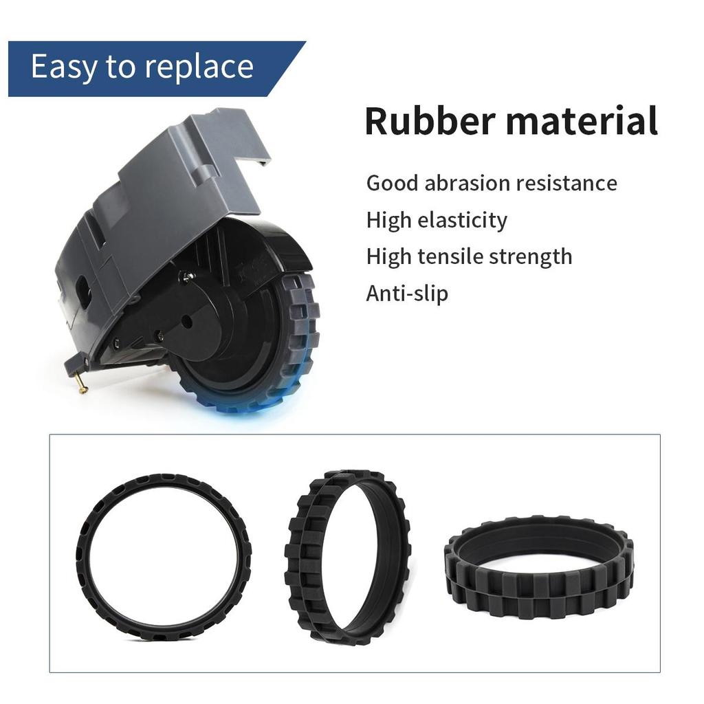 Tire Skin for IROBOT ROOMBA Wheels Series 500 600 700 800 900 Robotic Vacuum Anti-Slip