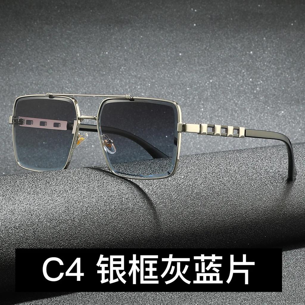 New Fashion Square Double Beam Sunglasses Men's Vintage Sun Glasses Modern Versatile Driving Glasses Gafas De Sol UV400 Male