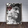 Statua di David Graffiti Art Canvas Painting David Head Sculpture Poster e stampe Street Wall Art Immagini per l'arredamento della stanza