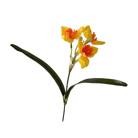 

Artificial Flowers Realistic Daffodils for Home Decor Nordic Style Long-Lasting No Water Needed Flexible Stems Safe Floral Arrangement жёлтый