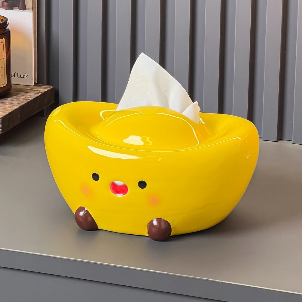 Ceramic Ceramic Tissue Box Reusable Napkin Storage Case Modern Paper Towel Holder Home Decoration
