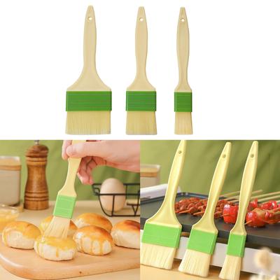 Conjunto de 3 Pincéis de Cozinha Versáteis Material PP Pincel de Pastelaria Pincel de Óleo Utensílios de Confeitaria Pincel de Cozinha Adequado para Bolos Pão