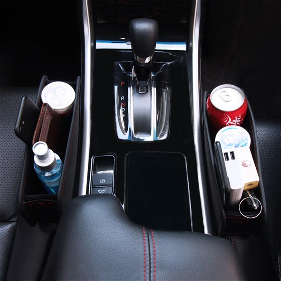 1x Car Seat Crevice Storage Box Seats Gap Organizer Pockets Phone Holder Pocket