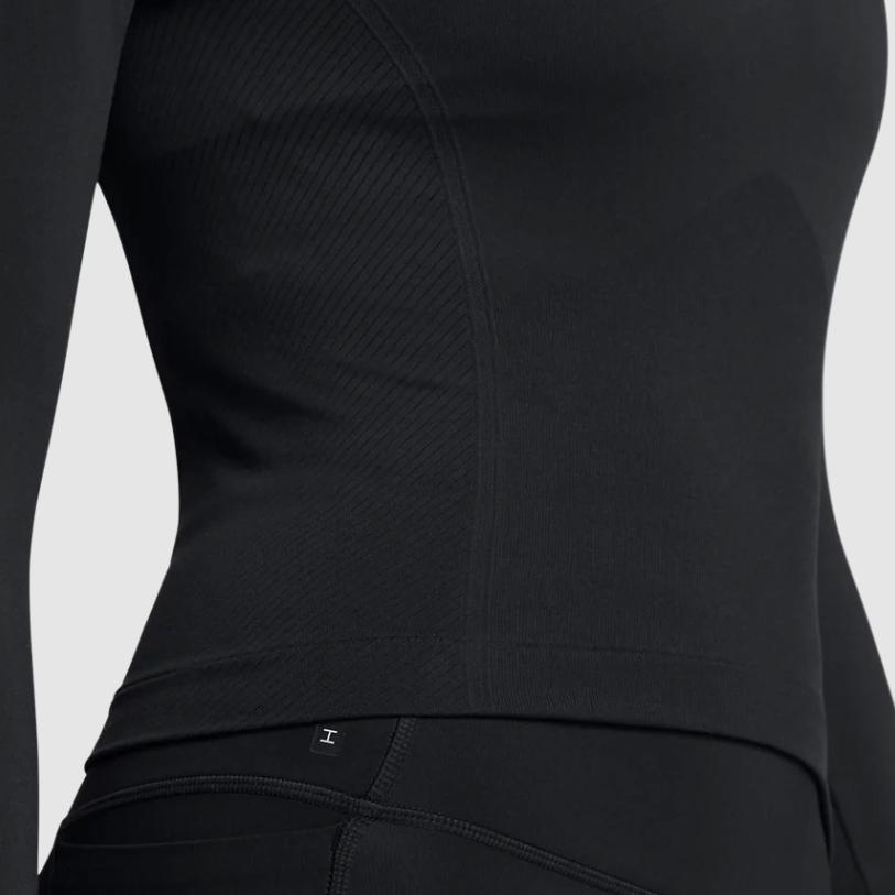 Under Armour Vanish Seamless Solid Color Breathable Short Sports Top Women Tops Black 1384405-001