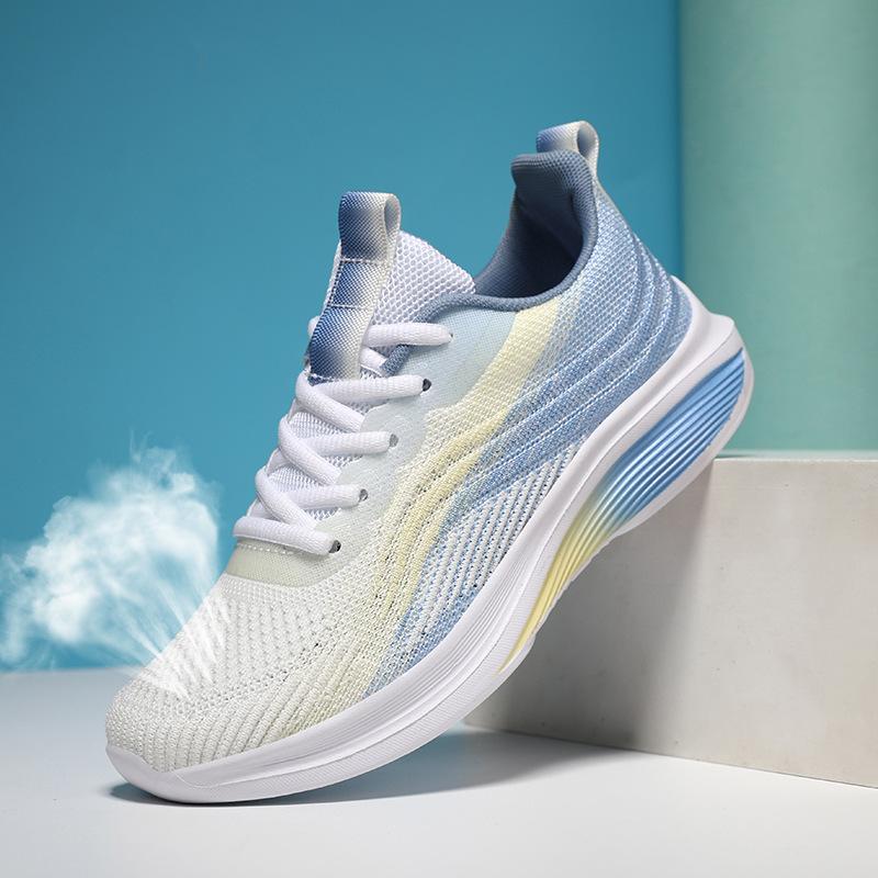 Sneakers Women's 2025 Summer New Fly-woven Mesh Breathable Running Shoes Couple Large Size Non-slip and Wear-resistant Walking Shoes
