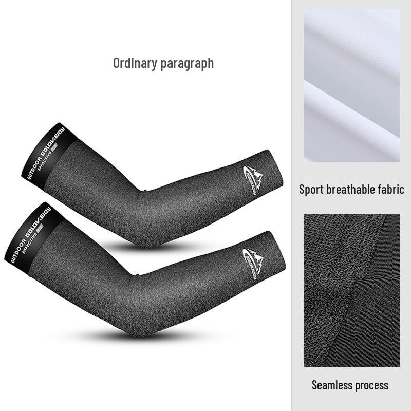 

Ice Silk Sun Protection Seamless Arm Sleeves for Men & Women - Summer Sports & Running Elbow Pads HB07 Small