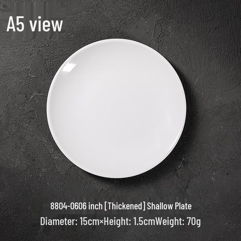 A5 Food Grade Melamine Round Plates (10 Pack)