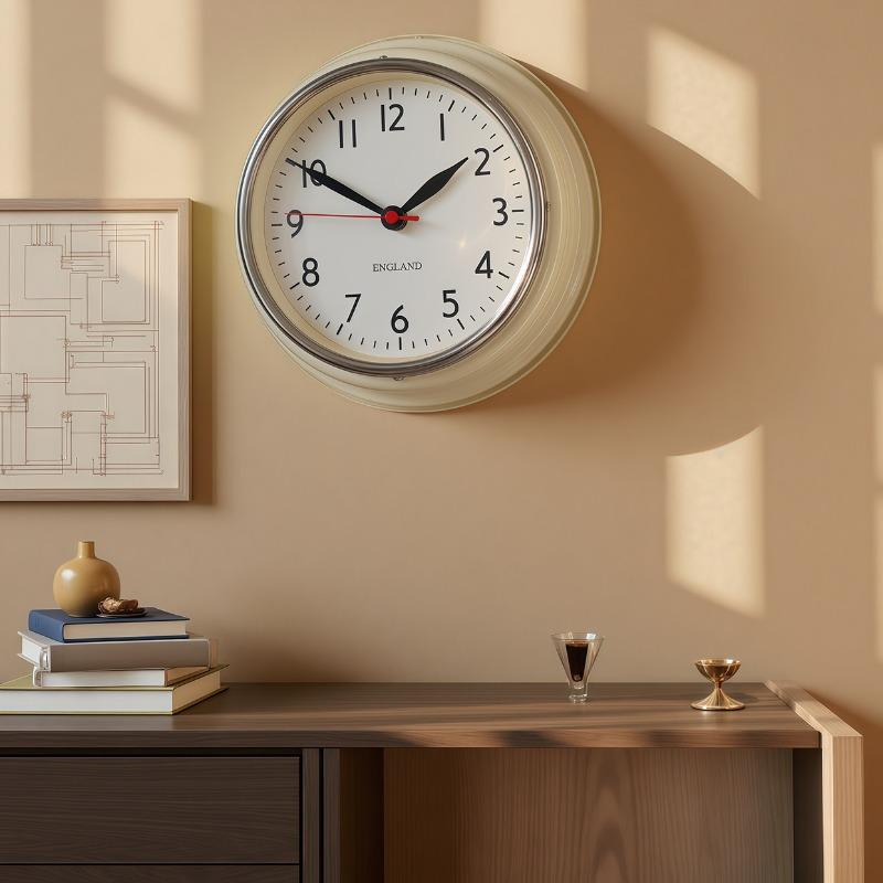 

Nordic Minimalist Wall Clock Silent Wall Clocks Living Room Bedroom Watch Aesthetic Luxury Interior Clock Home and Decoration бежевый