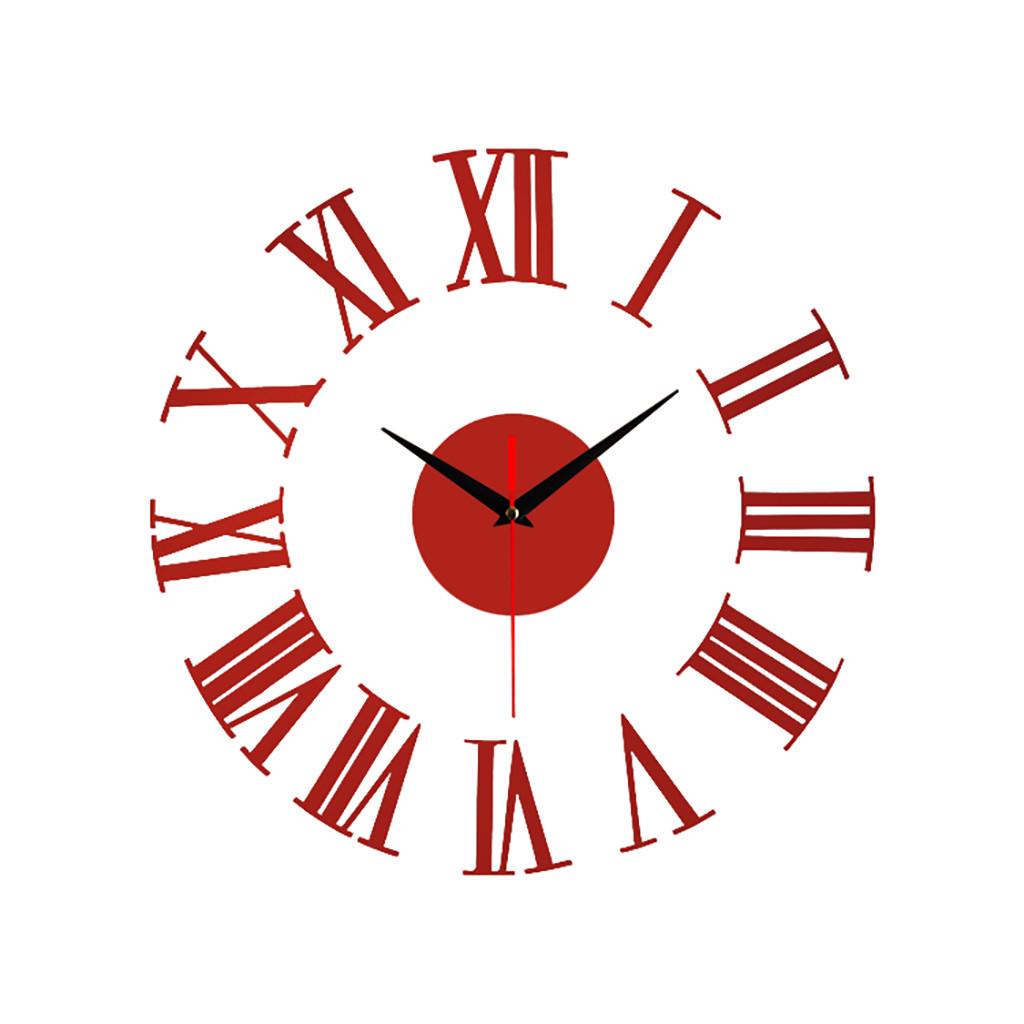 Rahmenlose DIY-Wanduhr mit 3D-Spiegeloberfläche, Aufkleber, Heim- und Bürodekoration