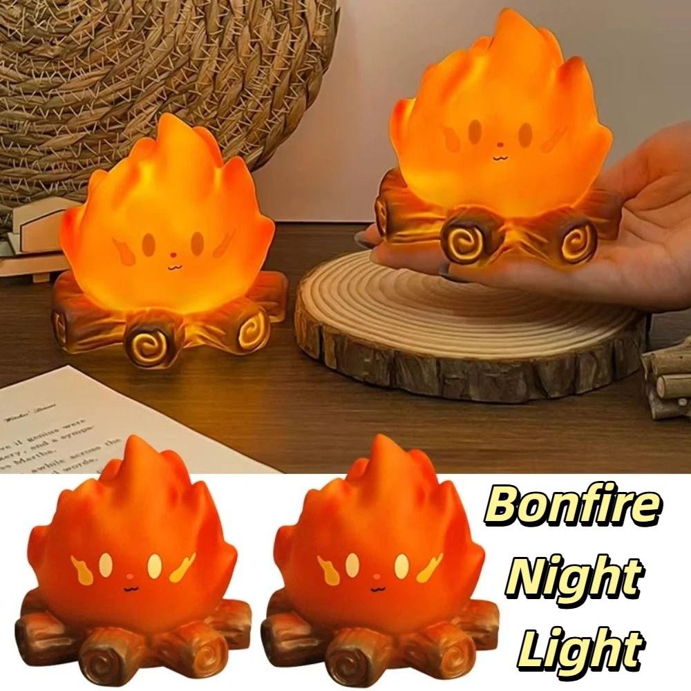 Flame Design LED Electronic Candle Lamp Bonfire Ambience Nordic Design Night Light Cute Cartoon LED Light Ambient Decor Ornament