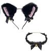 YFFSFDC Katzenohren-Haarreif mit Glöckchen und Schleife, Niedliches Haaraccessoire mit Band, Glöckchendesign, Cosplay-Kostümzubehör, Bühnenrequisite, Schulfest,