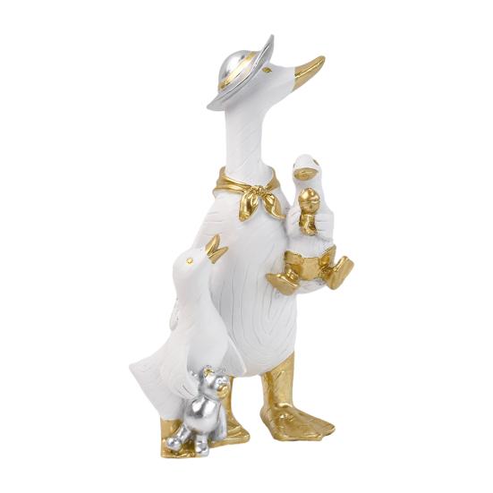 Cute Duck Statue Resin Duck Ornament Miniature Duck C