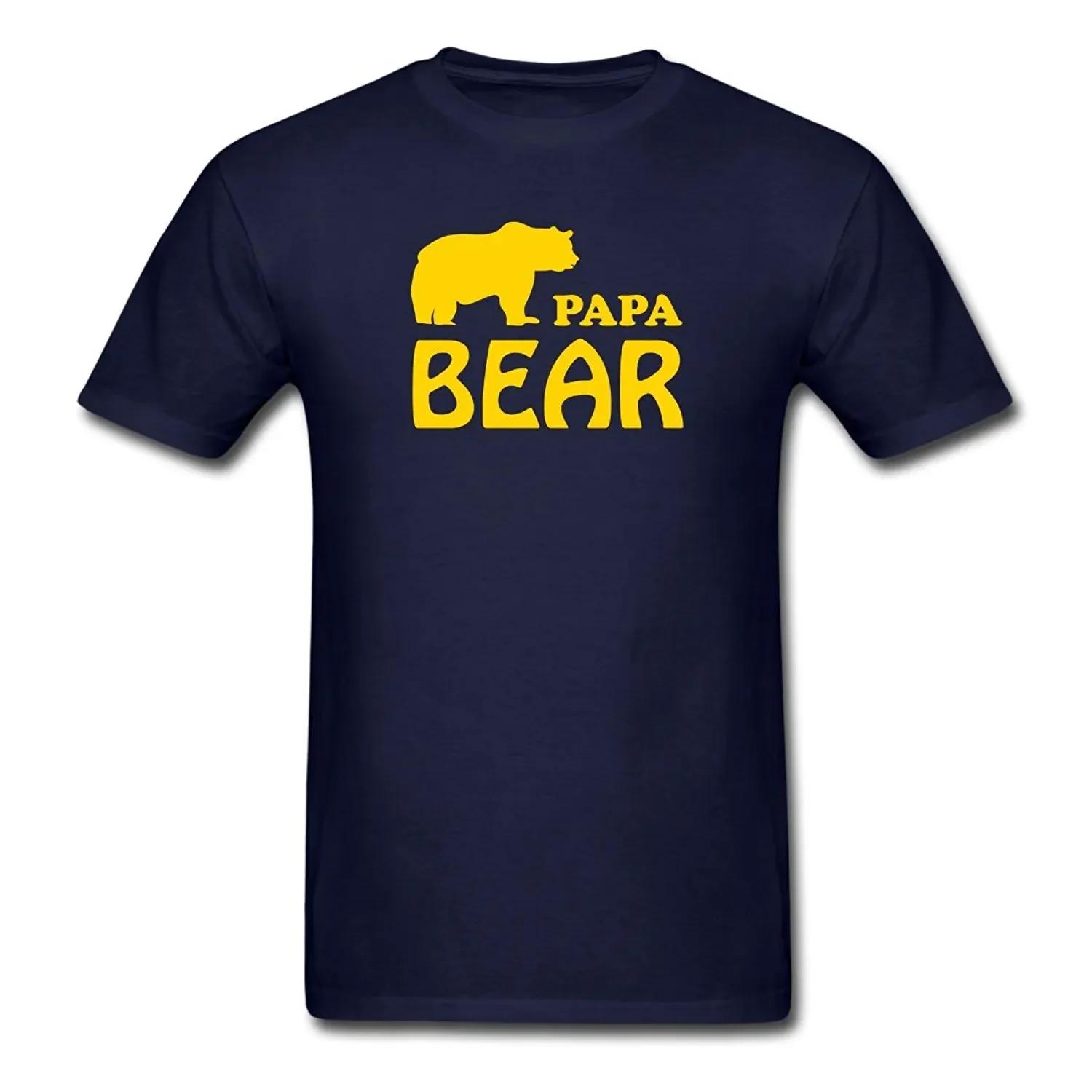 Papa Bear TShirt 100 Cotton ONeck Short Sleeve Summer Casual Mens Tshirt Streetwear S