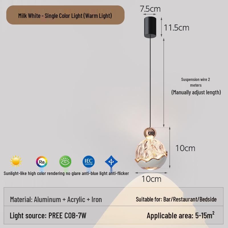 Italian Luxury Adjustable Pendant Light with Hand Sweep Sensor for Bedroom