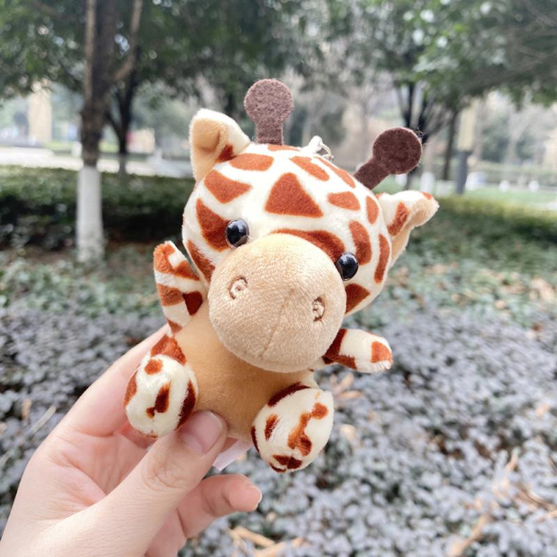 10cm Cute Plush Stuffed Toy Handmade Sitting Animal Keychain Pendant Perfect Gifts For Kids Friends