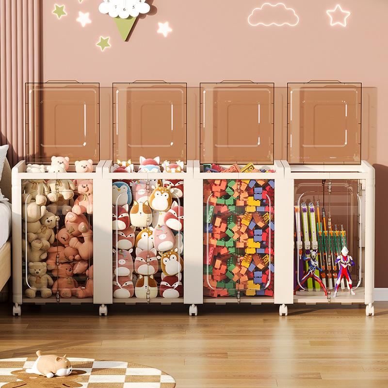 Spielzeug-Aufbewahrungsbox, großer Aufbewahrungsschrank für Kinderspielzeug, integrierter, zusammenklappbarer, multifunktionaler Aufbewahrungsschrank mit großer Kapazität für den Haushalt