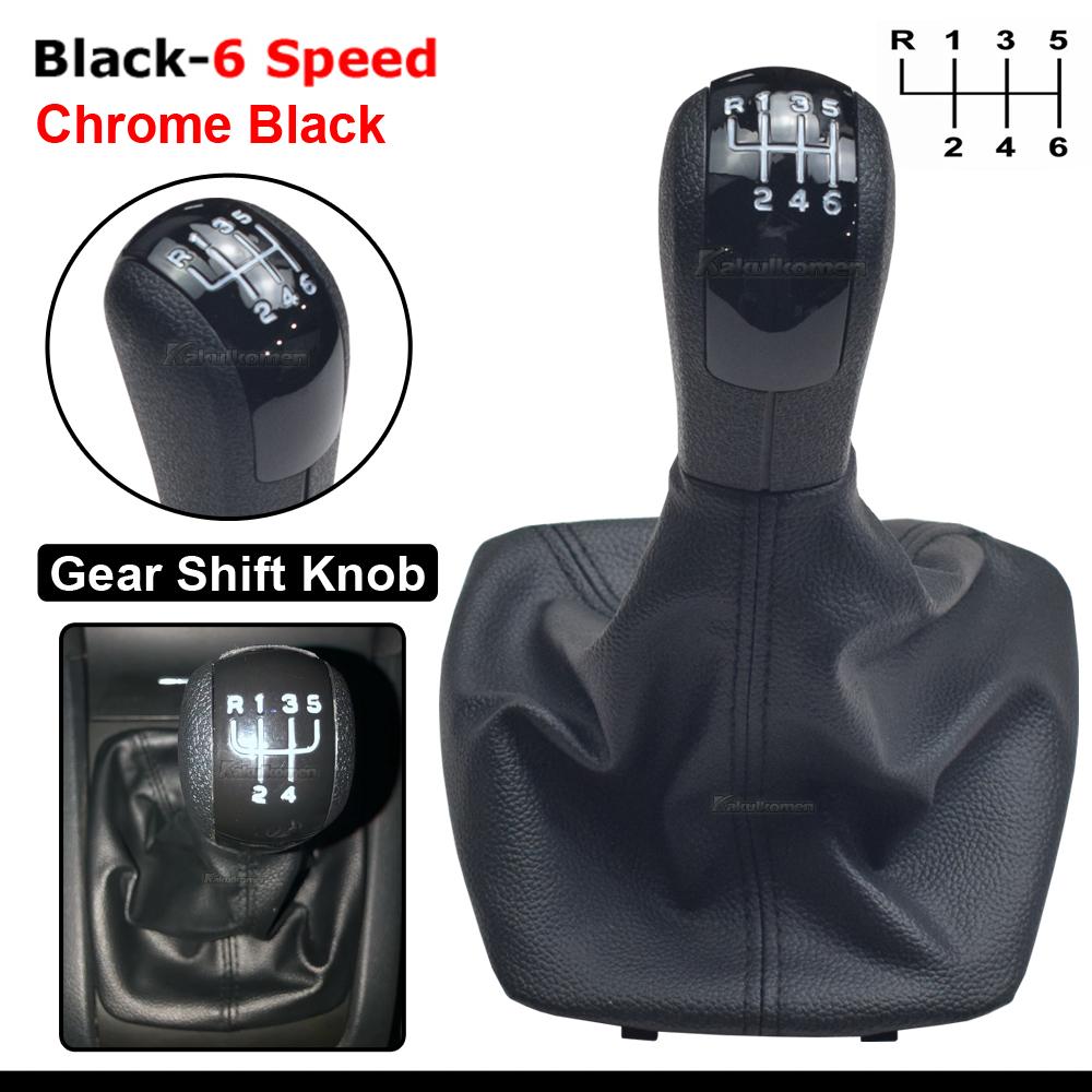 For Skoda Octavia 2 A5 A6 2004 2005 2006 2007 2008 2009 2010 2011 2012 2013 5/6 Speed Gear Lever Stick Shift Knob Leather Boot