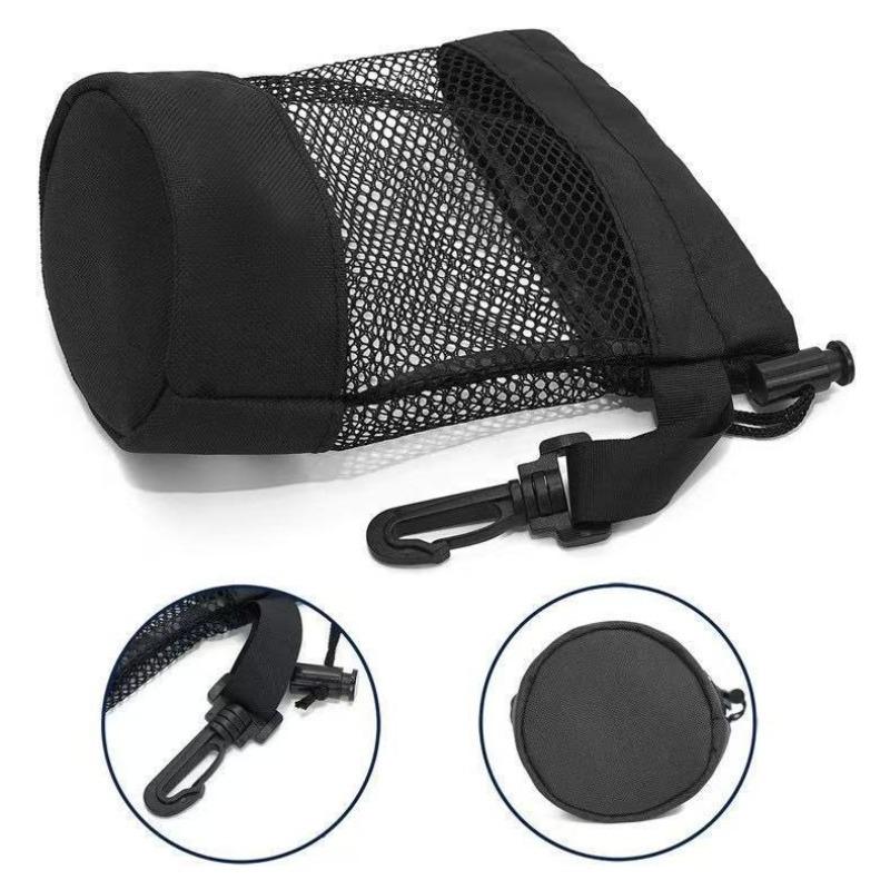 Polyester Golf Ball Storage Bag Golfer Gift Drawstring Closure Mesh Pocket Design Easy Organization Golf Shag Bag Golf Organizer