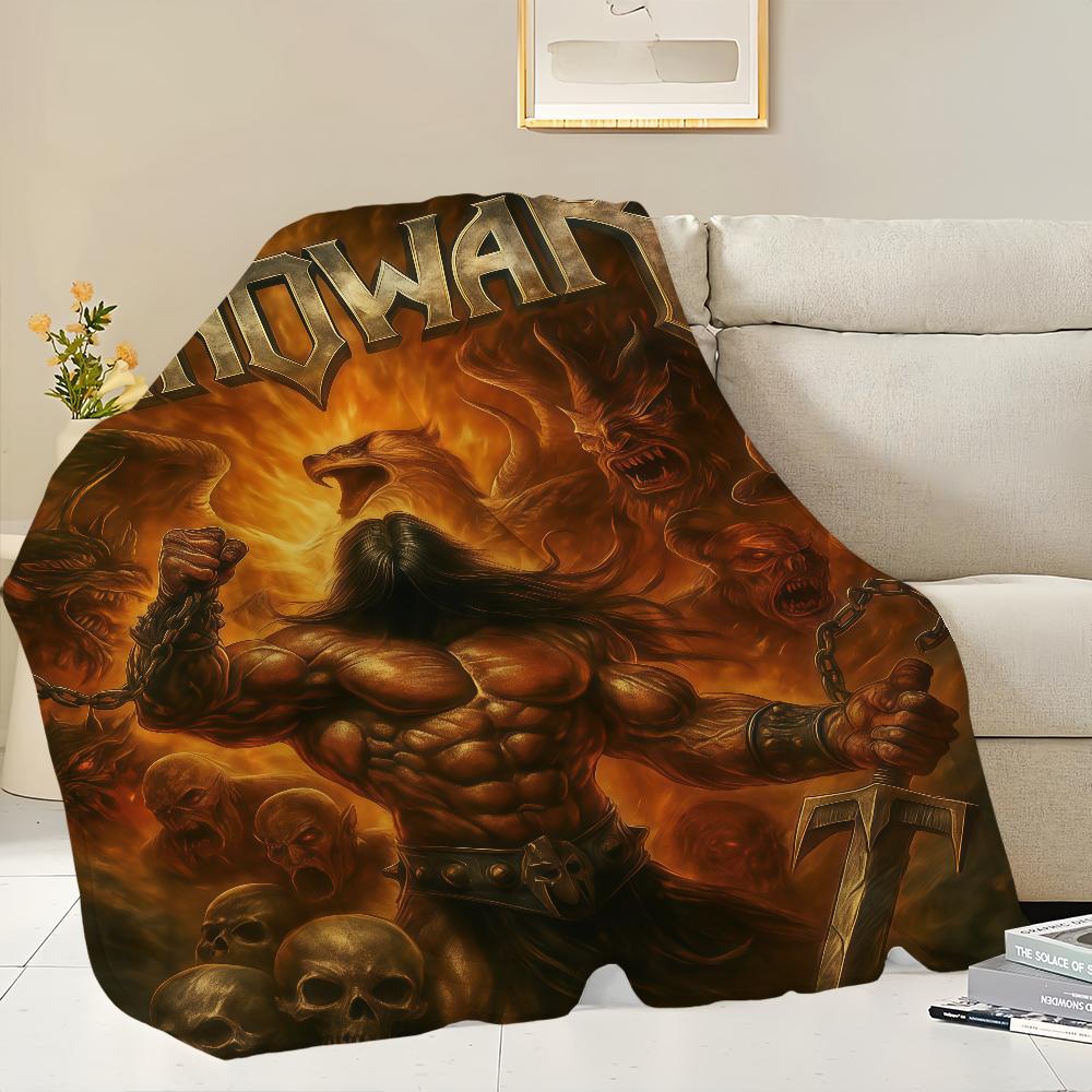 Rock Band M-Manowar Deken Flanel warm comfort zachte pluche deken Voor Picknick Bedden Banken Huizen En Slaapkamers
