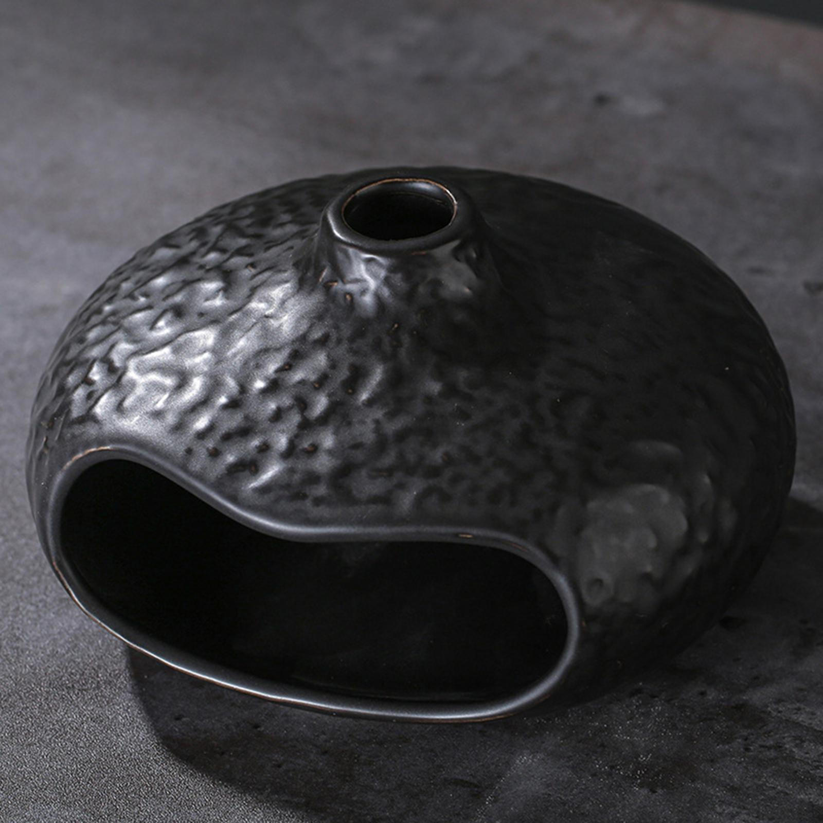 

Керамическая конусная горелка, поднос для акцентов, чаша для благовоний, держатель для стола, офиса, фермерского дома, спальни чёрный