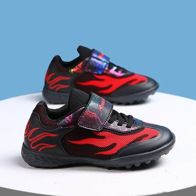 New Children's Football Shoes Velcro Primary School Students Sports Outdoor Breathable Mesh Competition Training Shoes Boys