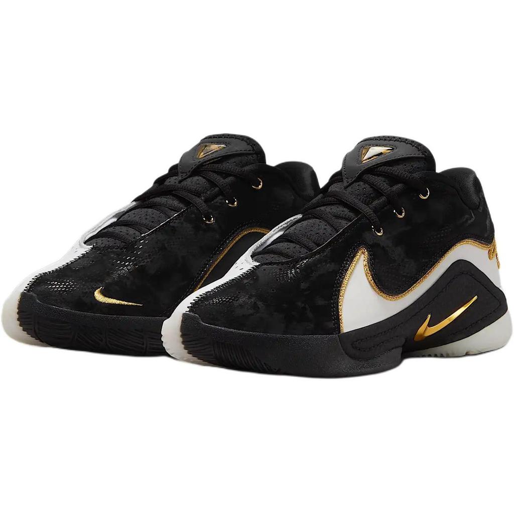 Nike LeBron 22 GS Mogul Chaussures de Sport Enfant Blanc Or Métallisé Noir HV8616-100