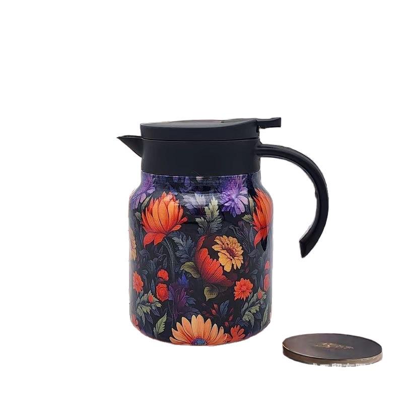 Exquisite 316 Stainless Steel Insulated Tea Pot with Portable Handle for Stewing