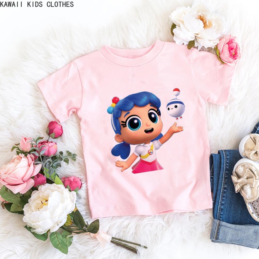 New Rainbow Kingdom Tops Toddler Tees Clothes Children Clothing Cartoon Kids T-shirt Girls Clothes Short Sleeve Casual