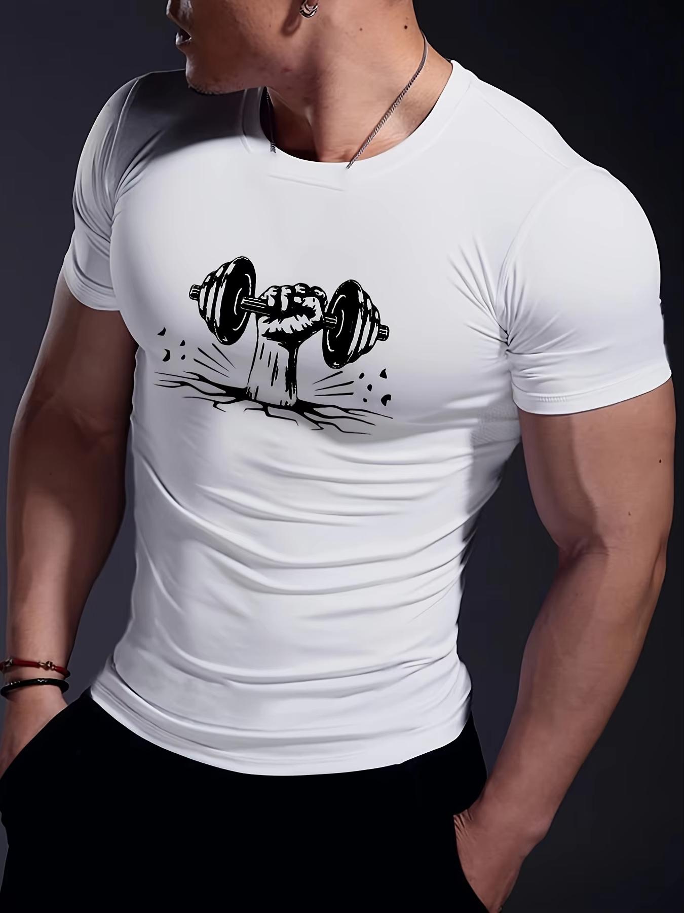 

Weightlifting Hand Pure Cotton TShirt Athletic Casual Streetwear Mens Fitness Workout Gym Summer Short Sleeve Tees - Men s Su... S разноцветный