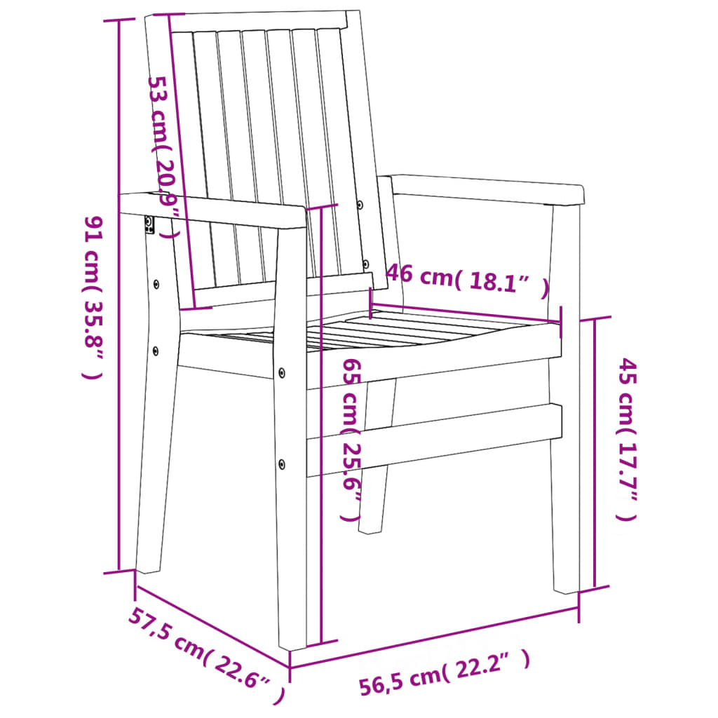 5 Piece Garden Dining Set Solid Teak Wood