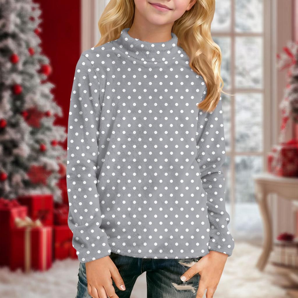 Dziecięce codzienne bluzki z długim rękawem z nadrukiem