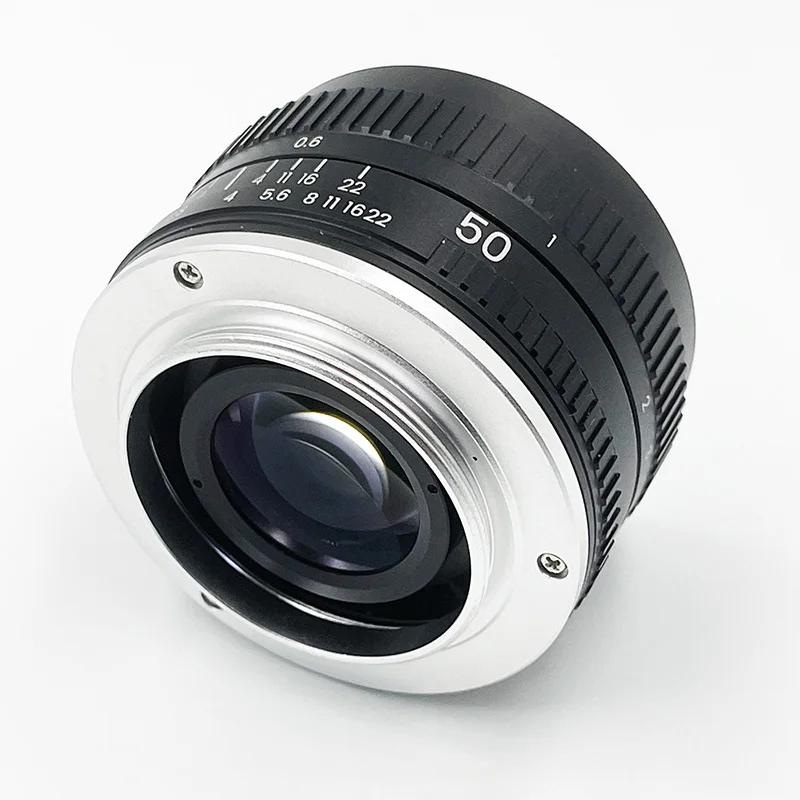 Camera lens 50mm F1.7 Metal Large Aperture Standard Prime Full Frame Portrait Manual Focus Lens for Canon EOS M42 Nikon Camera