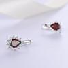Simple Pear Shape Earrings 925 Sterling Silver Natural Red Garnet 3.3ct Gesmtones Fine Jewelry for Women Daily Wear Gift