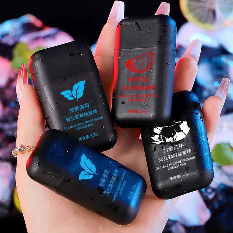 3Pcs Combinations Of Nasal Energy Stick Double Hole Energizing Energy Bar Aromatherapy Nasal Inhaler Energy Vapors Stick