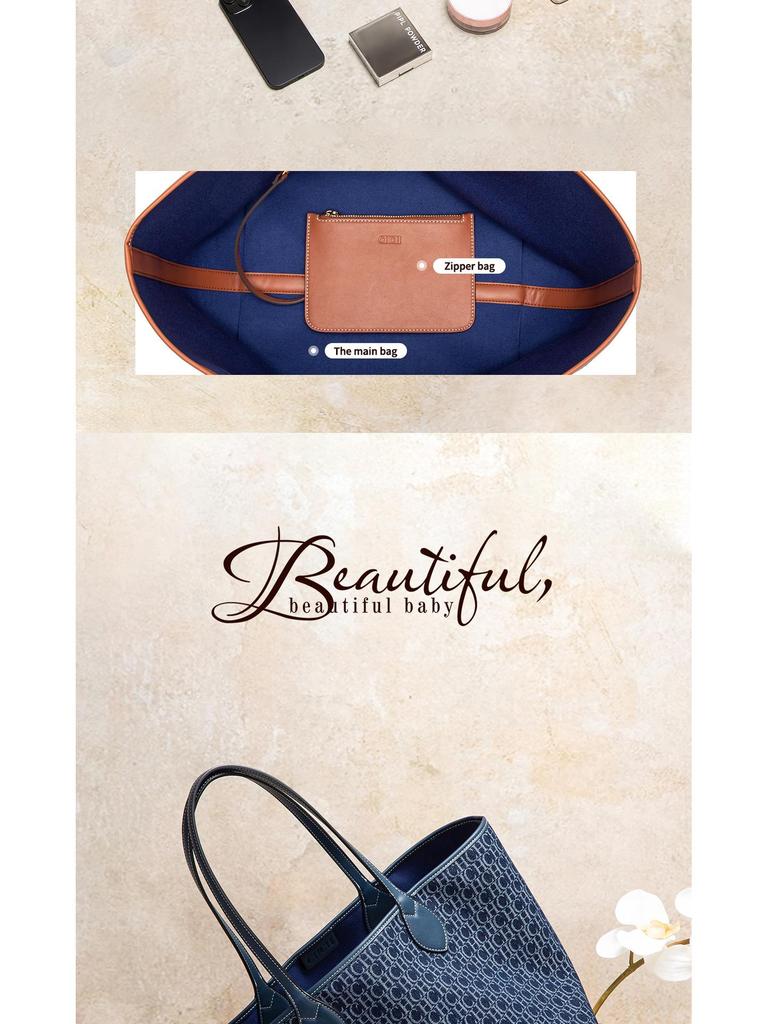 CHCH Women's Large Capacity Denim Shoulder & Crossbody Summer Tote