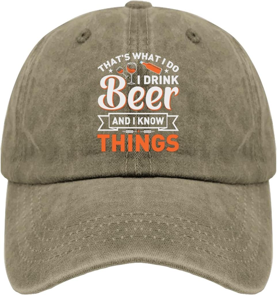 I Drink Beer And I Know Things Baseball Cap Funny Adult Quote Adjustable Casual Polyester Hat