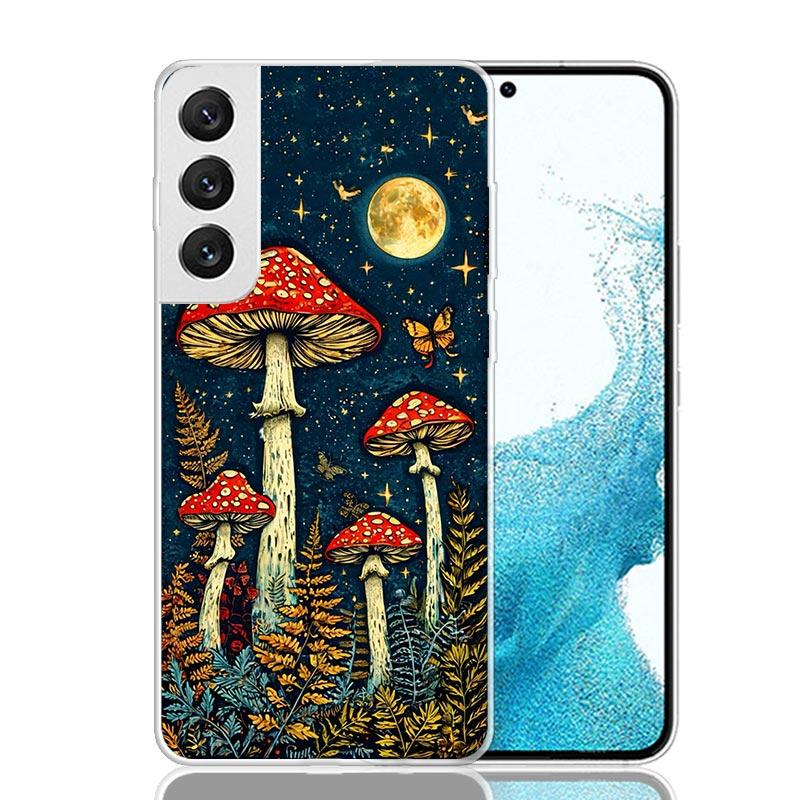 Colorful Mushroom For Samsung Galaxy S25 S24 S23 S22 Ultra Phone Case S21 Plus S20 FE S10 + S25Edge Fundas Cover Coque S25 S24 S