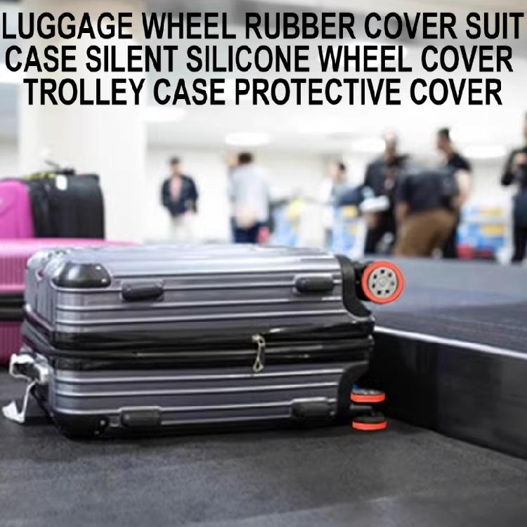 Pack of 8Pcs Luggage Wheel Covers Quiet Noise Reduction Suitcase Protectors Covers for Travel Luggage Replacement