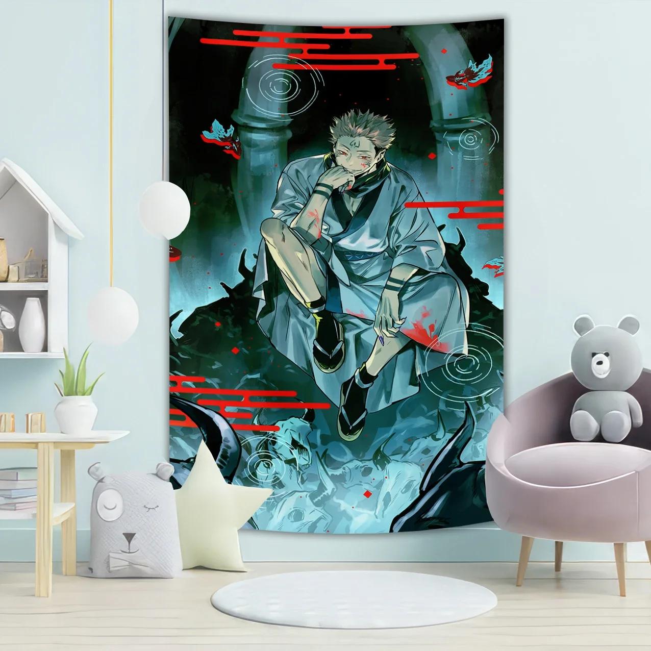 

Anime Action Heroes Tapestry Dynamic Battle Scene Design Perfect for Fan Room Decor Large Wall Hanging Artwork 74x94cm(29x37in)