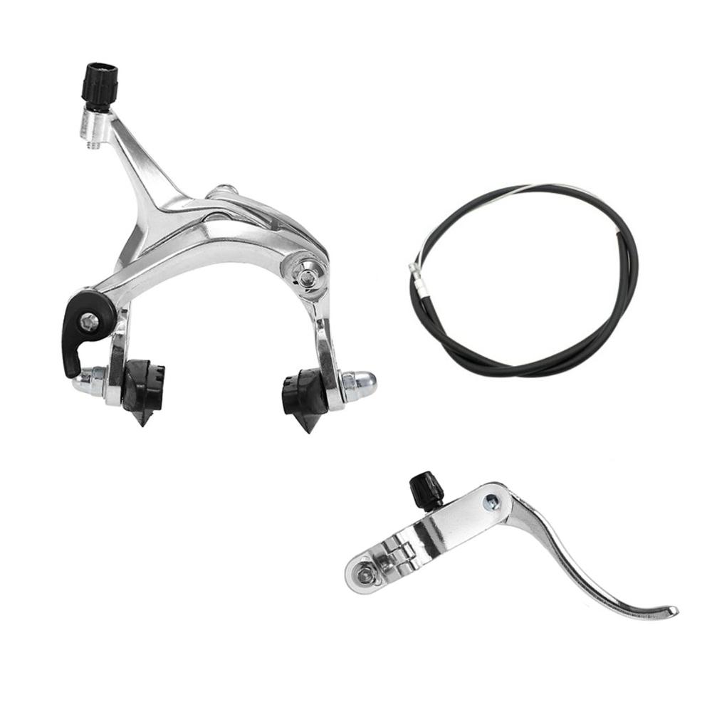 Easy Installation Bicycle Caliper Brake Set Silver C Brake Caliper Bike Brake Kit Bike Repair