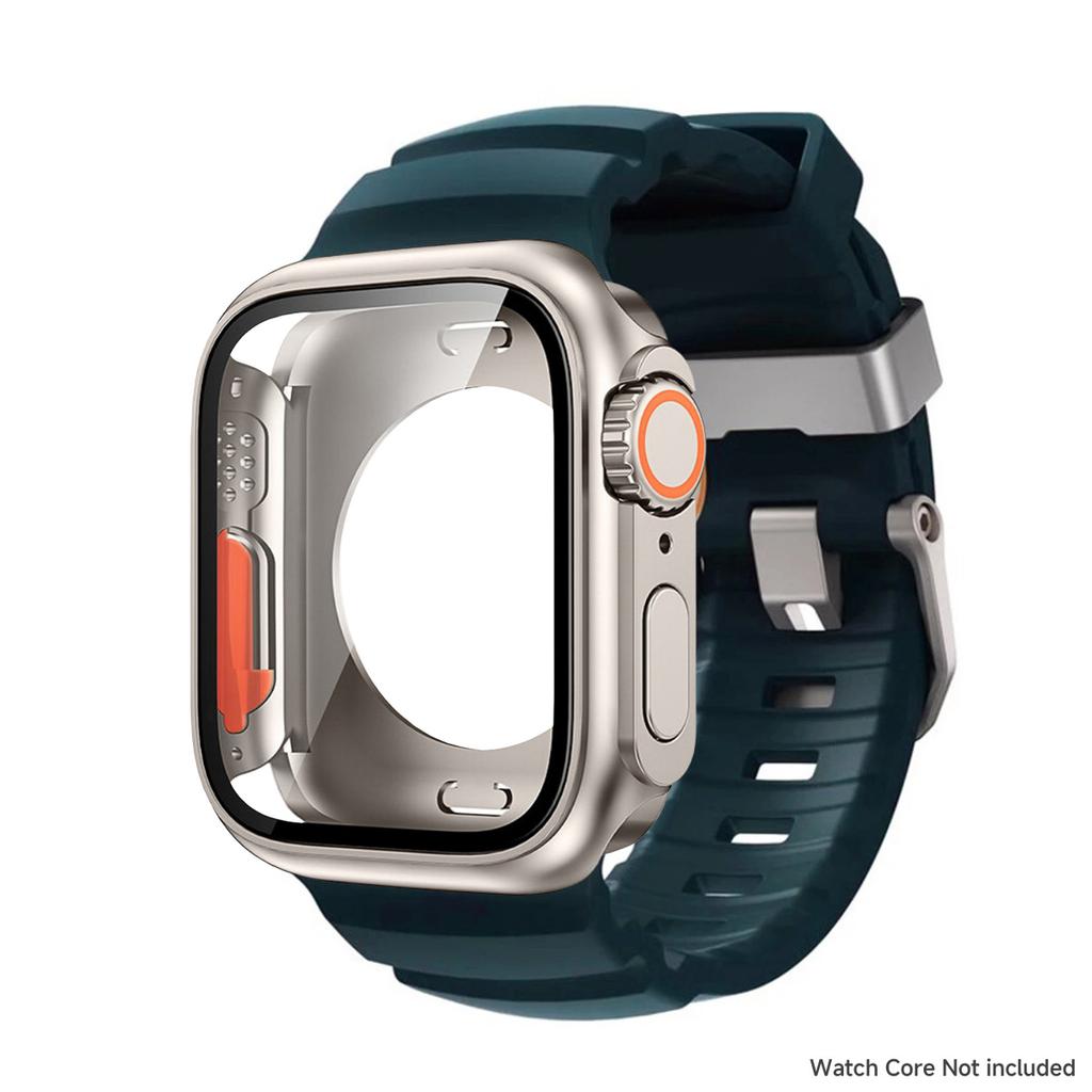 Case+Silicone Strap For Apple Watch S11 S10 46mm Change to Ultra PC Cover For iWatch Series 9 8 7 45mm Series 6 5 4 SE3 44mm