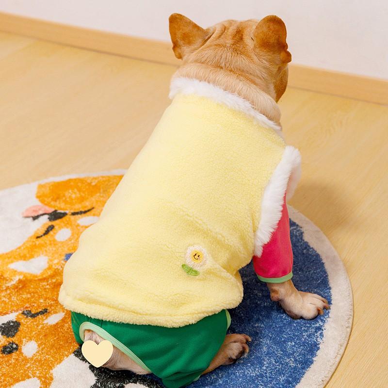 Thick Fleece Dog Vest French Bulldog Pug Corgi Shiba Inu Winter Warm Pet Clothing