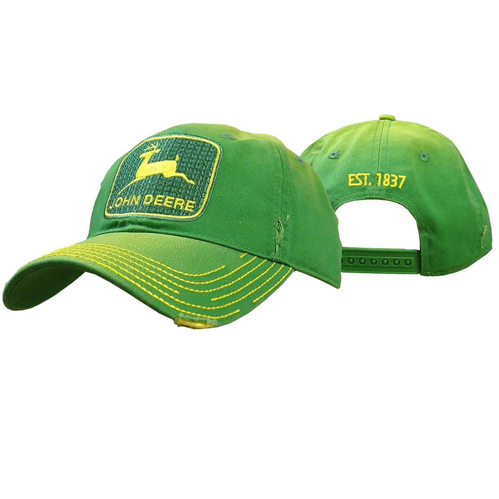 John Deere (North America Exclusive) Vintage Logo Embroidered Baseball Cap, Green
