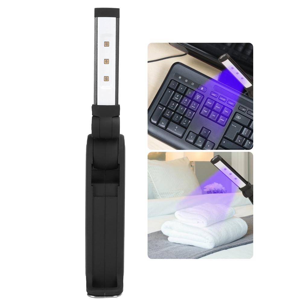 Portable Handheld 3W Double Light Source UVC LED Cleaning Light USB Charging Home Lighting