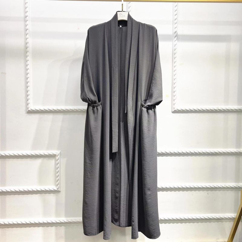 

New New Arrival Summer Fashion Elegant Dress Shoelace Cardigan Dress Lace-up Cardigan Dress Grey 3 yards