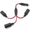 37cm 1-to-3 Car Cigarette Lighter Charger Adapter Extension Cable