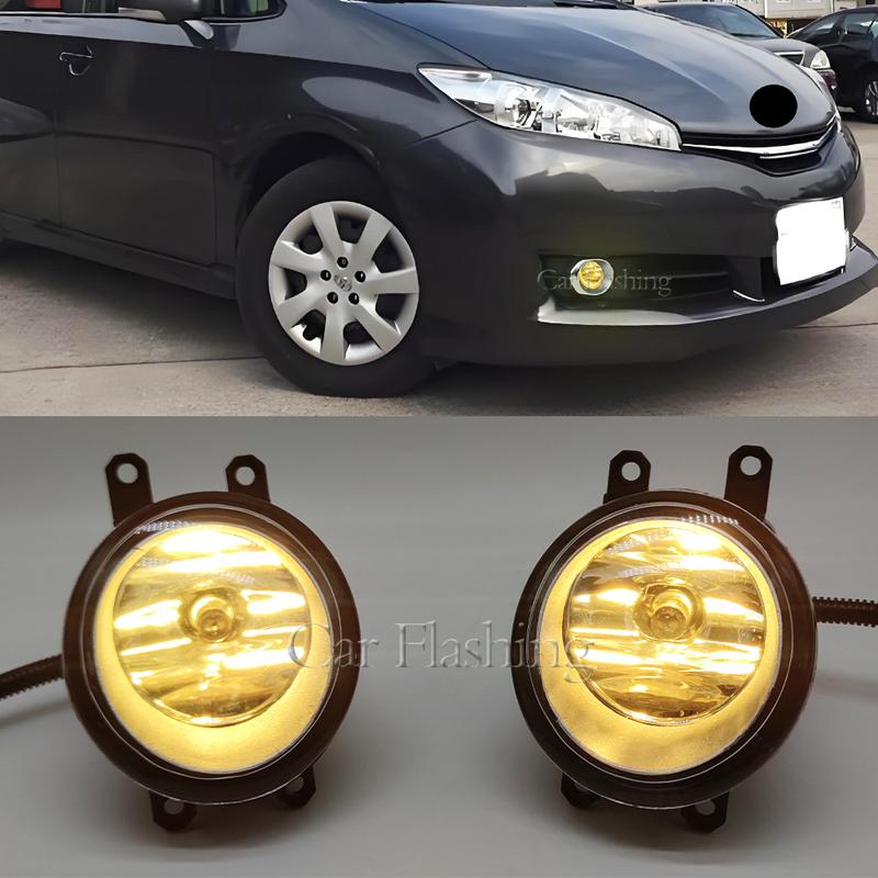 Car LED Fog Light For Toyota 2009 2010 2011 2012 Halogen with Wires Switch Harness Kit Angel Eyes Fog Lamp Cover