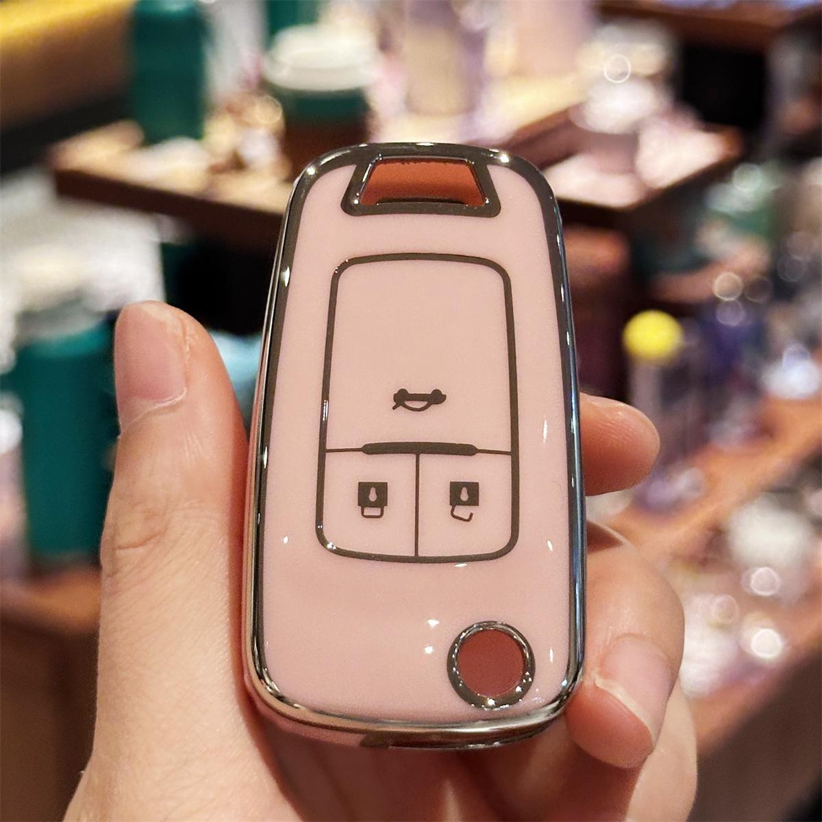 

Чехол для ключа для Vauxhall Astra J Insignia A Meriva B Zafira C Mokka Chevrolet Orlando Aveo розовый