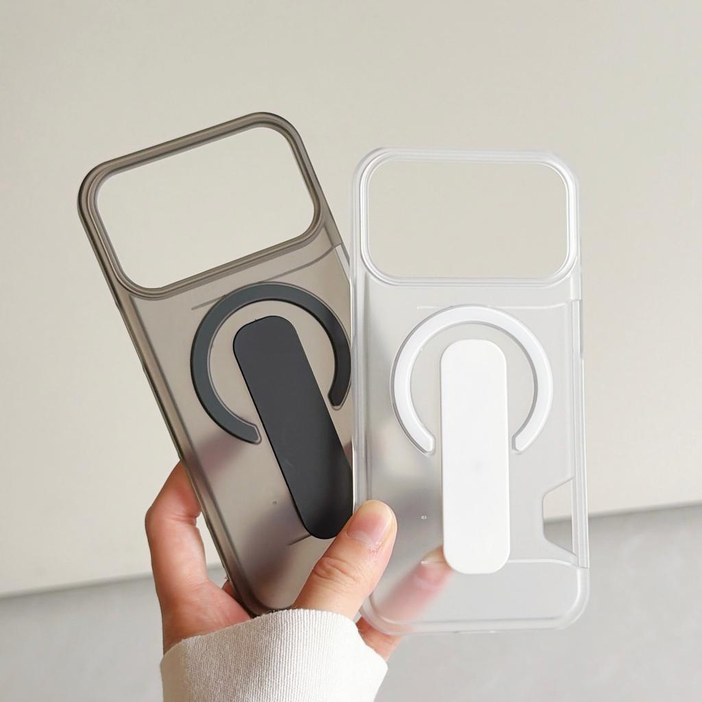 Card Holder Slot Bracket Matte Clear Phone Case For For Iphone 17 16 1 14 13 Pro Max For Magnetic Shockproof Cover